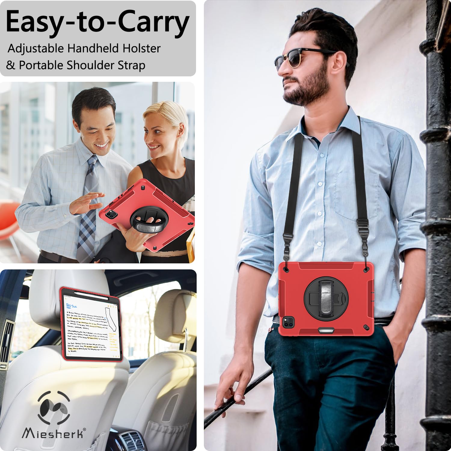 Case For IPad Pro 11 Inch Case 2022/2021: IPad Pro 11 Case 4th Generation, Military Grade Heavy Duty Shockproof Rotating Stand Hand/Shoulder Strap For IPad Pro 11 2021 3rd Gen Case, Blue - View #11