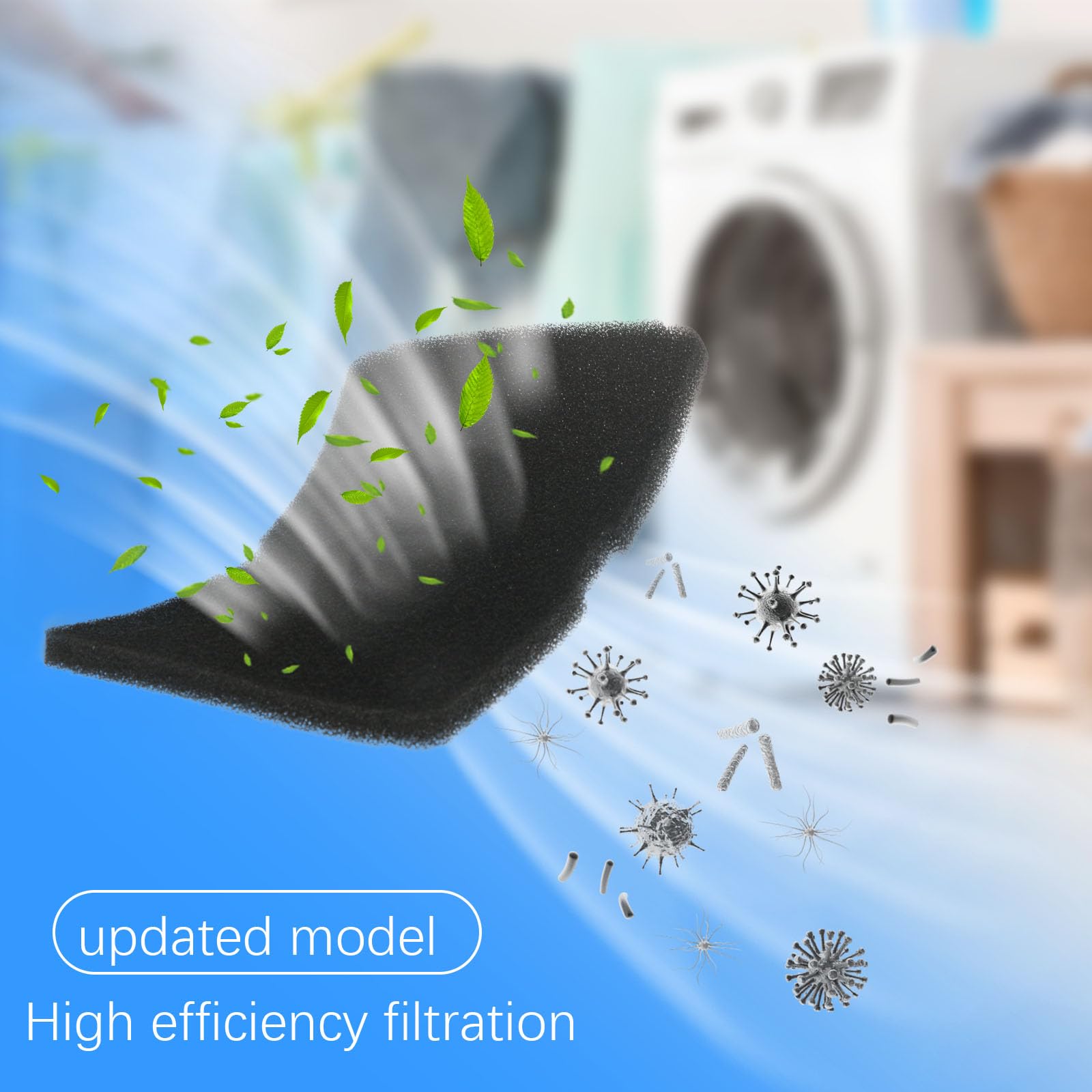6 filtros para secadora Beko 2964840100 Repuesto para secadora (también