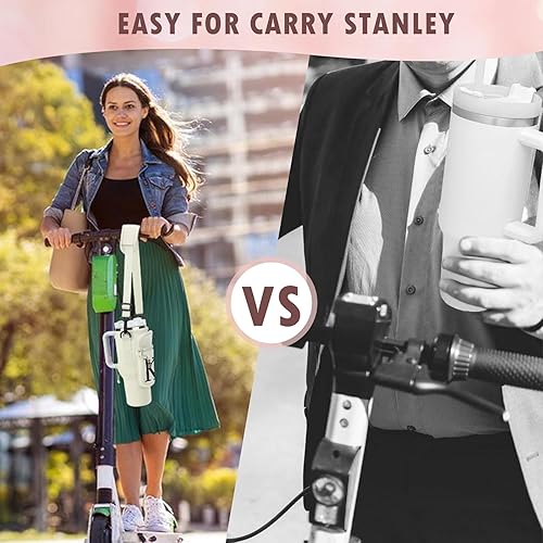 Miniatura 8 de DTBG Bolsa de transporte para botella de agua Stanley de 40 onzas de neopreno con bolsillo para teléfono, correa ajustable, mosquetón, bolsa