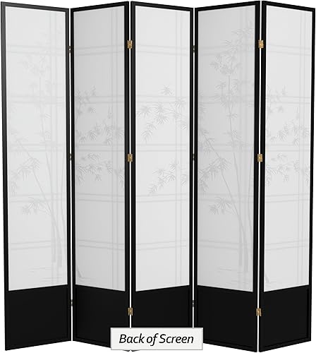 Miniatura 65 de Oriental Furniture - Pantalla Shoji para árbol de bambú de 7 pies de alto, color miel, 6 paneles Miel,Natural,Negro