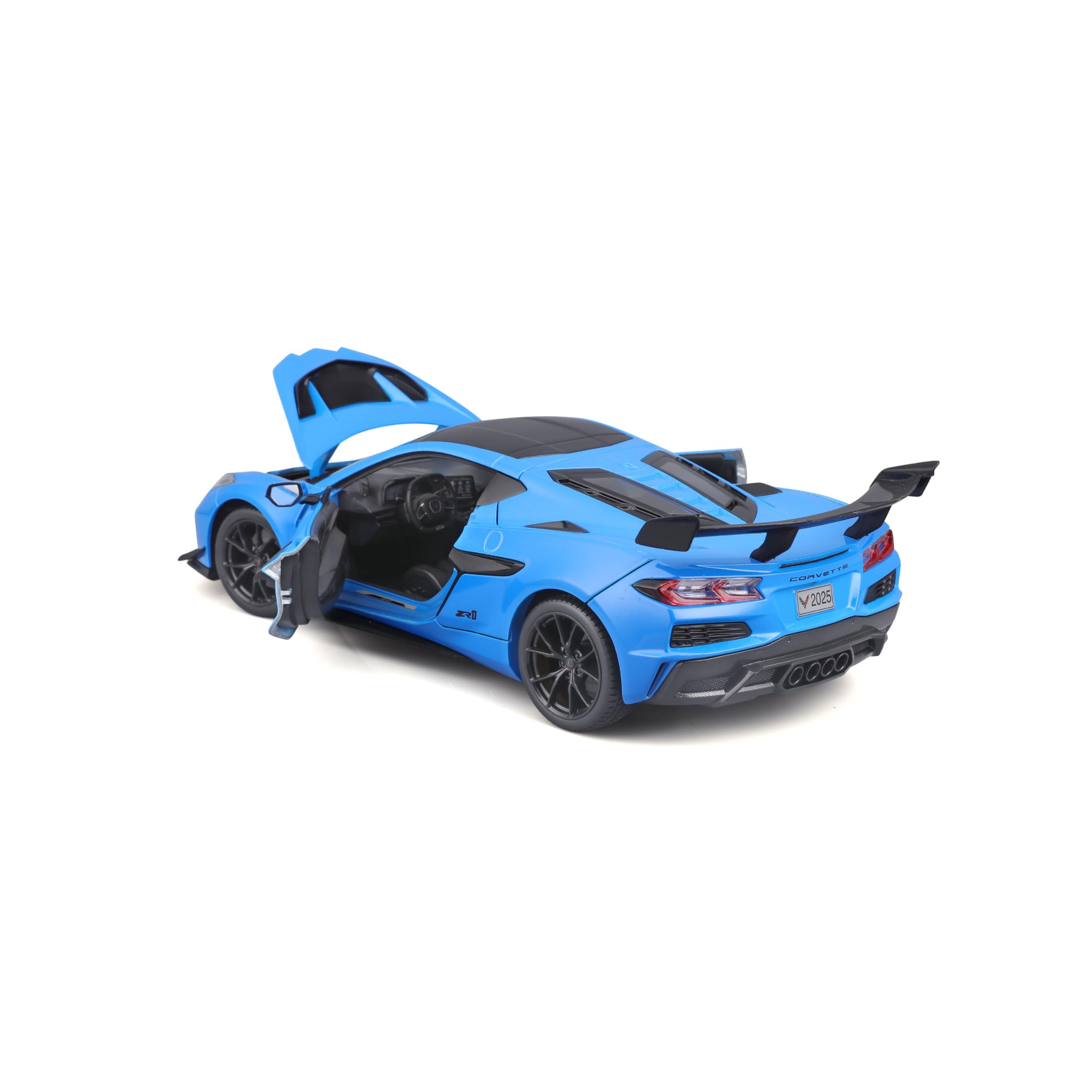 Maisto Chevrolet Corvette ZR1 Special Edition, blu (2025) – Modellino auto 1:18 – Auto da collezione fedele auto giocattolo con ante mobili, bagagliaio e cofano, a partire dai 3 anni (531475BL)