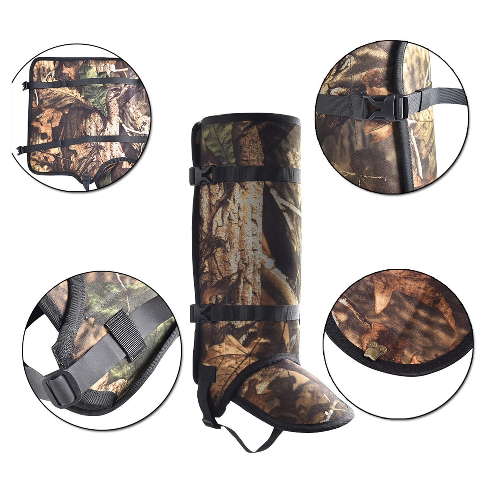 XLTFUC Jambières De Guêtres De La Jambe De Neige Courte, Camouflage De Randonnée En Plein Air Leggings De Garde-boue, Randonnée, Chasse Sauvage Et Piqûres Anti-serpents
