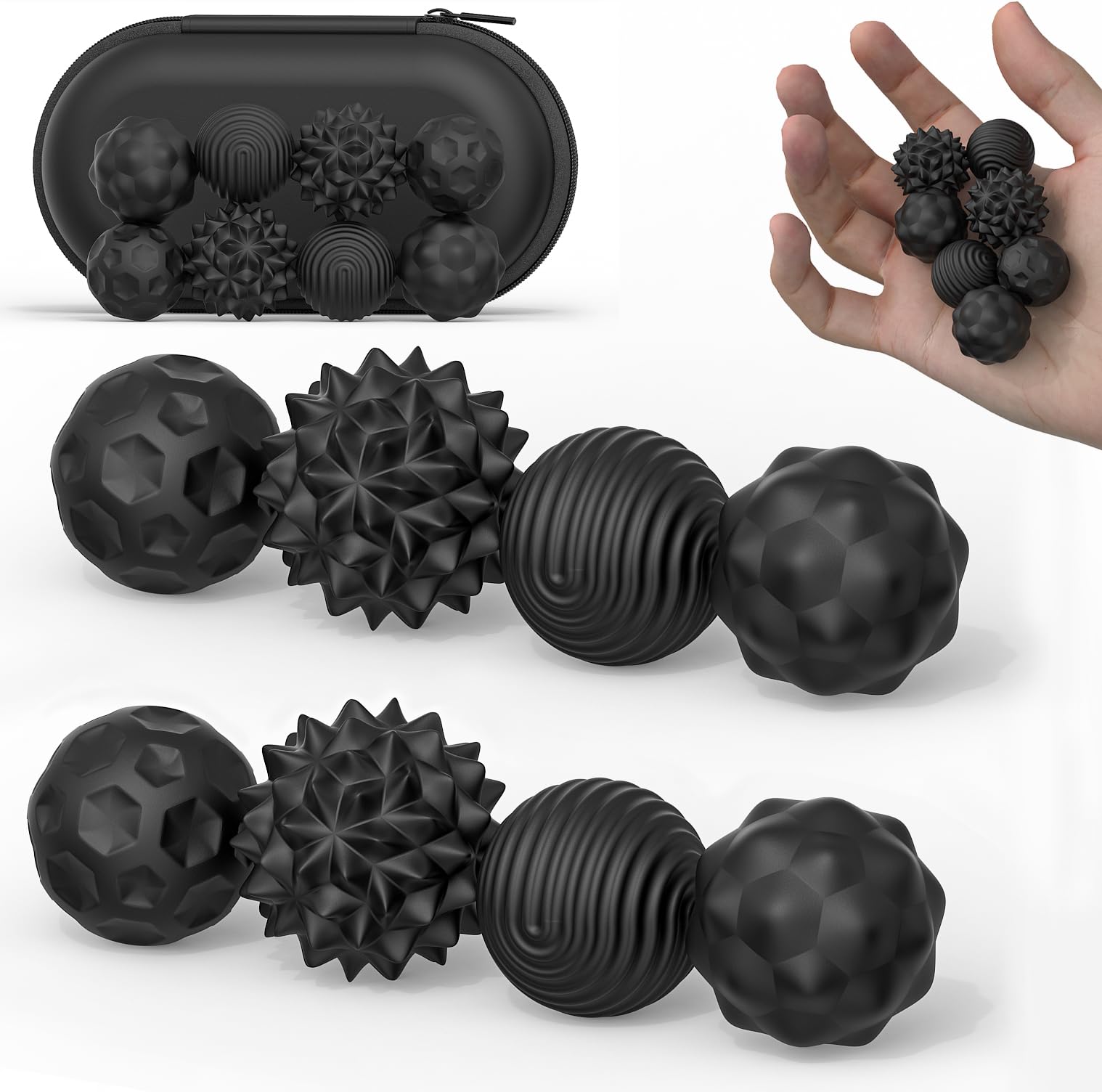 Magnetic Balls Fidget Toys for Adults&Teens, 8Pcs Silicone Sensory Stress Relief Toys with Autism, ADHD, Anxiety