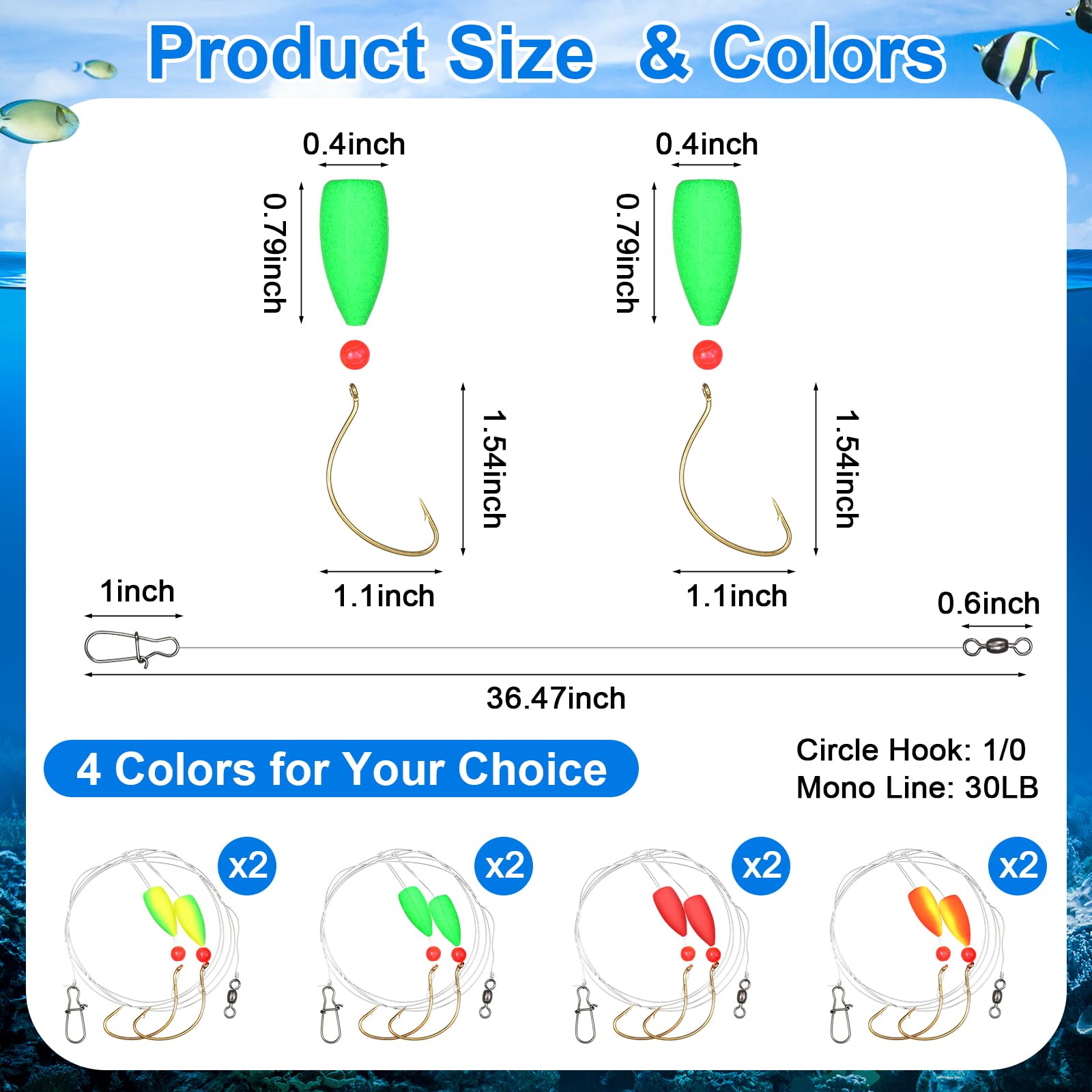 Amazon.com : Arrowbash 8 Pcs 16 Pcs/ 8 Pcs Pompano Rigs for Surf Fishing  Floats Pre-Rigged Saltwater Gear Tackle with 1/0 Circle Hooks for Casting Pier  Jetty Fishing : Sports & Outdoors