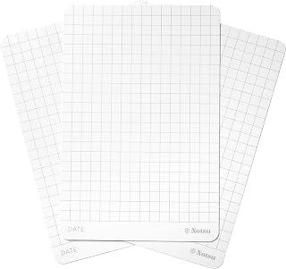 Notsu Graph Grid Index Cards 4x6 inch, Note Cards w/Rounded Corners 40 ct | Thick Graphing Note Cards w/Rounded Corners | Premium Heavy Duty Paper 350 gsm