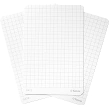 Notsu Graph Grid Index Cards 4x6 inch, Note Cards w/Rounded Corners 40 ct
