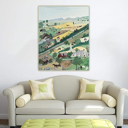 Miniatura 4 de Lienzo impresiones abuela Moisés Anna Mary Robertson "Valle" lienzo arte de la pared sala de estar decoración del hogar imagen 7.9x9.8 in sin marco