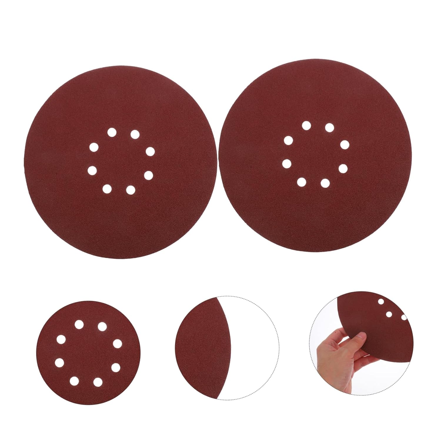 IMIKEYA 50pcs Drywall Sanding Discs Aluminum Oxide Sandpaper for Wood Furniture Finishing Sandpaper for Wall Polishing and Home Renovation