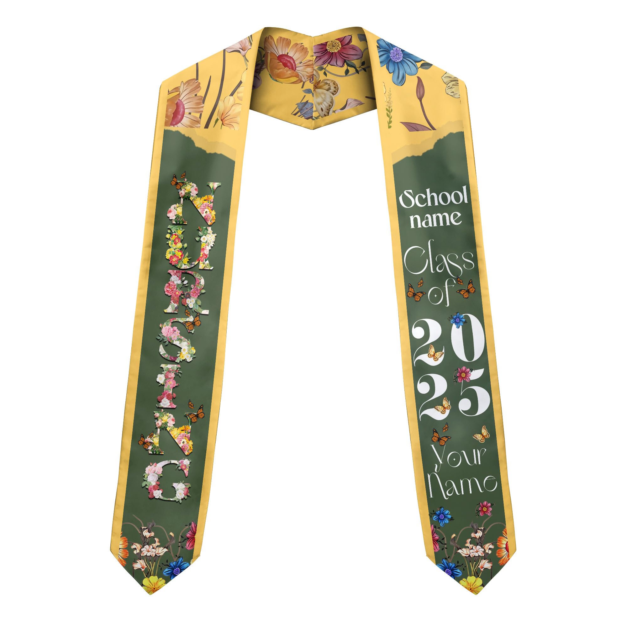 Customized Nursing Graduation Stole/Sash, RN Nurse Stole Graduate 2025, Class of 2025 With Medical Logo Gs 10
