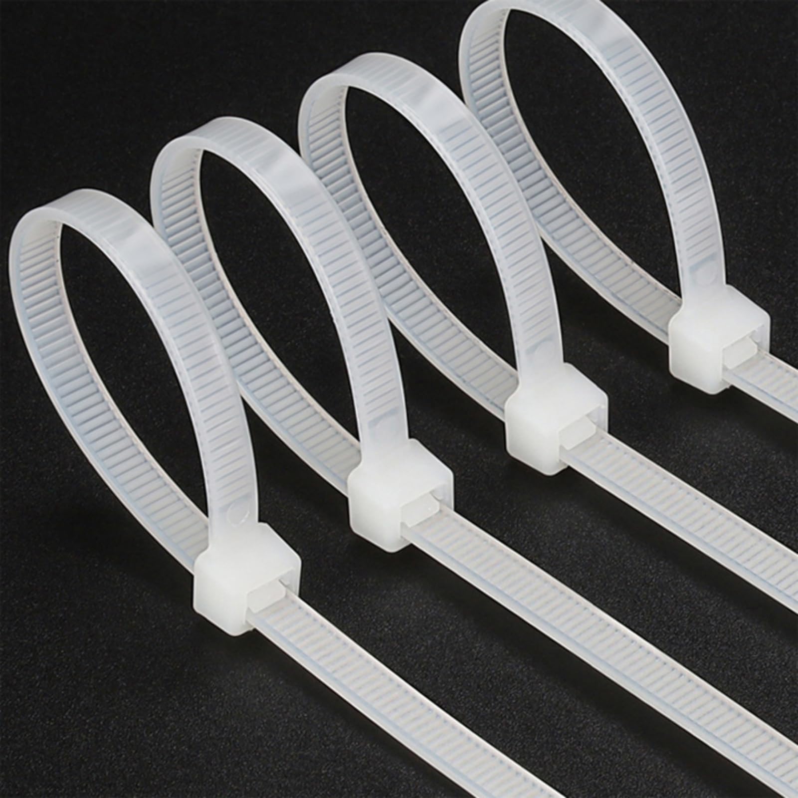 100PCS Heavy Duty Nylon Cable Ties - UV Resistant Zip Ties With Pin & Button Lock For Auto Repair & Organization
