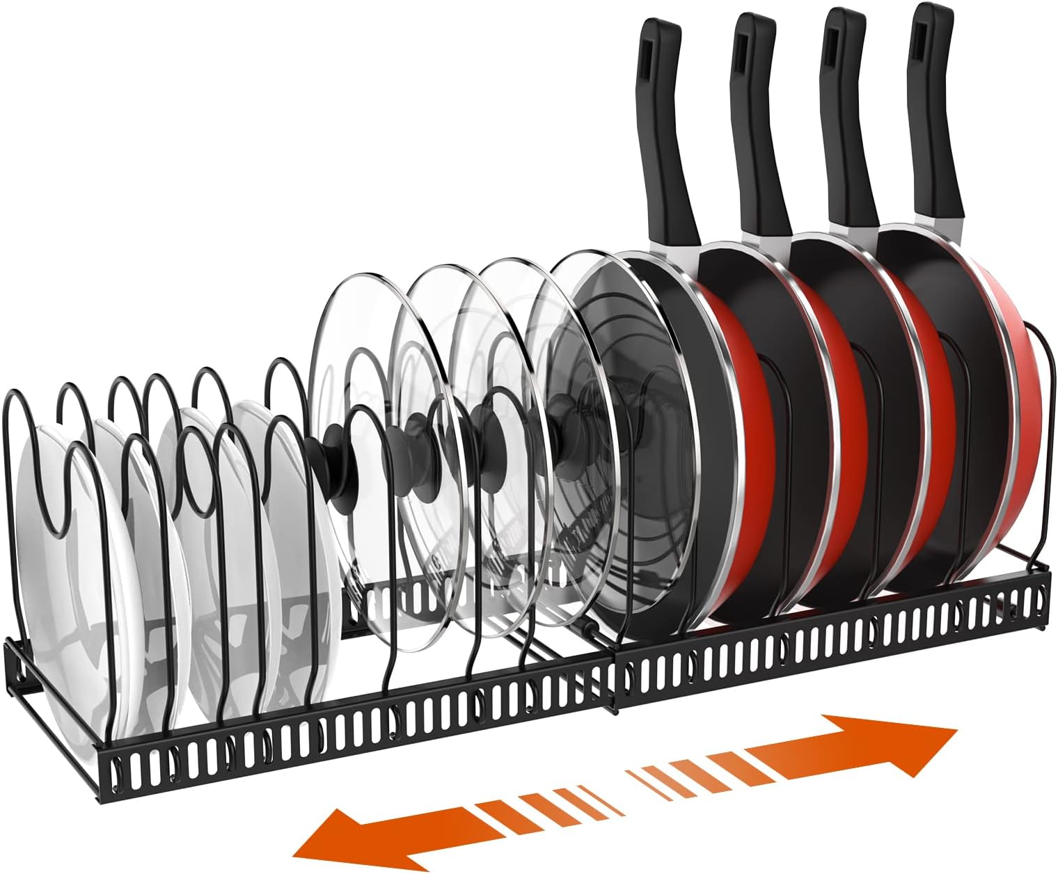 Étagère Murale Porte-Casseroles 12 Crochets 75 Cm – Support Ustensiles Cuisine KES Noir Mat