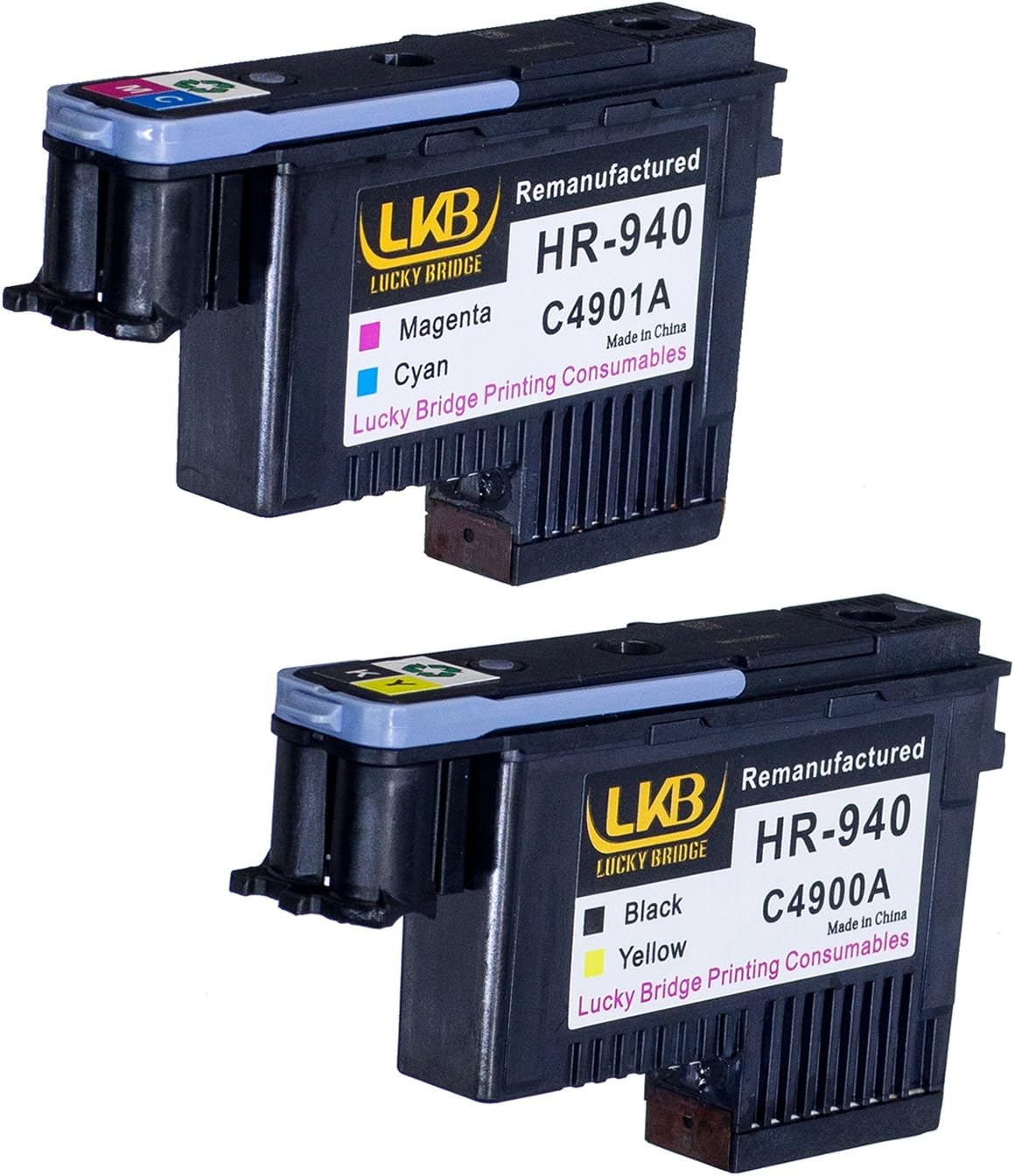 HP940 Printhead 2PK C4900A C4901A Remanufactured Compatible for HP Officejet with Pro 8000 8500A 8500A Plus 8500A Premium- hp 940 print head