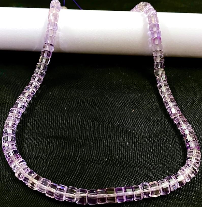 Perles en améthyste naturelle facettée 40,6 cm pour fabriquer vos bijoux - 2