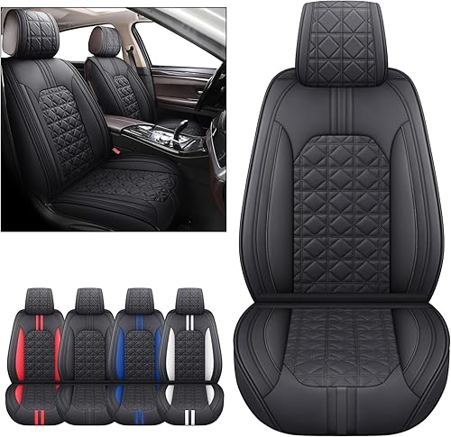 Miniatura 2 de YIERTAI Fundas de asiento de automóvil impermeables de piel sintética compatibles con Nissan Altima, Hyundai, Accent, Mitsubishi, Outlander, Subaru,