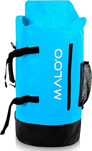 Malo'o mochila de 45 l impermeable de alta resistencia, bolsas secas para kayak, camping, pesca, mochila de senderismo