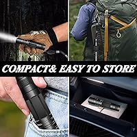 Vista 6 de CZS Mini linterna, paquete de 5 linternas pequeñas, linternas LED de alto lúmenes, linterna de bolsillo impermeable, linterna táctica alimentada por