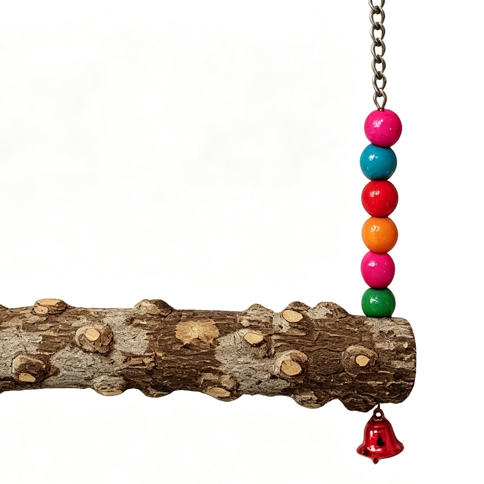 Altalena per polli da pollaio,Giochi in Legno con Campanelle - Giocattoli Per Gabbia E Pollaio Per Galline - per Arrampicarsi e Masticare Galli Pappagalli Polli Gabbia Recinto Giardino da Esterno