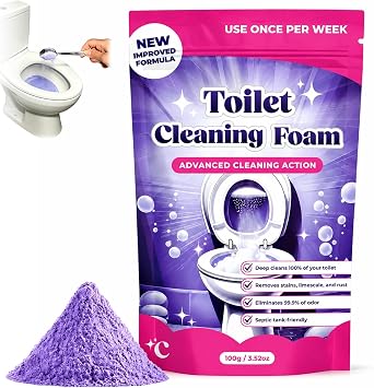 Toilet Cleaning Foam, Toilet Bowl Cleaner, New Upgrade Touch Free Foaming Cleaning Powder, Fast-Foaming Formula for a Fresh, For Sparkling Clean