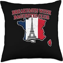 Breakfasts with Baguettes Lifestyle French Habits France Throw Pillow