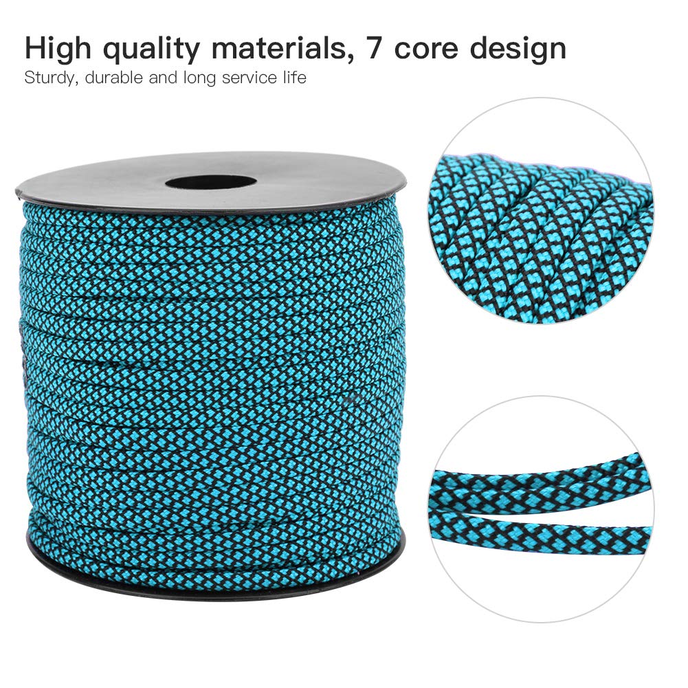 MAGT Core Paracord, 50 m, 4 mm grubości, 7-rdzeniowy, paracord, ratownictwo, smycz do namiotu, lina kempingowa, do plecionek bransoletek na zewnątrz, kolor niebieski