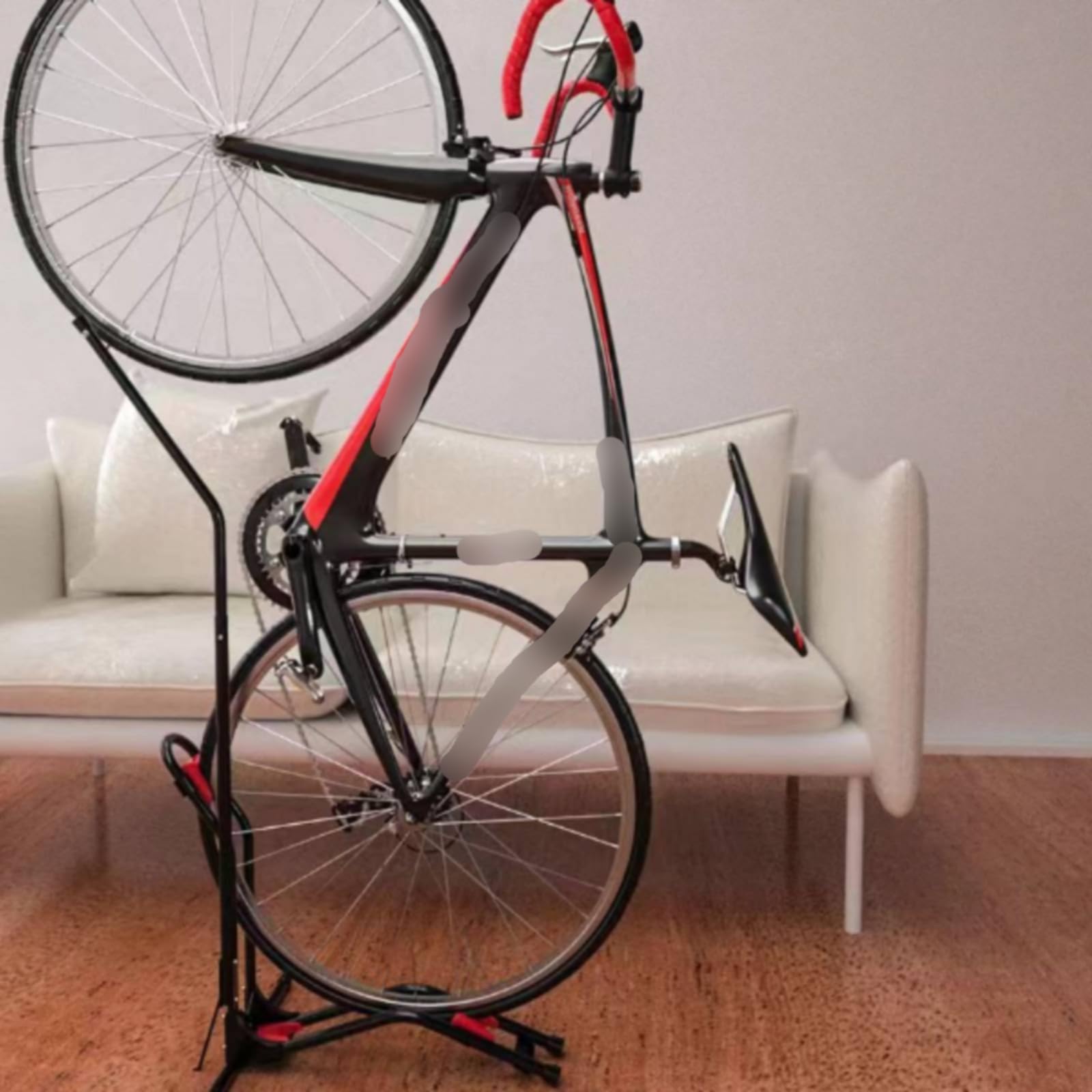 Amagogo Stabiler Fahrradabstellständer mit Breiter Basis Und Weichen Kontaktpunkten für Rahmen Und Räder für Fahrradläden Und Privathaushalte