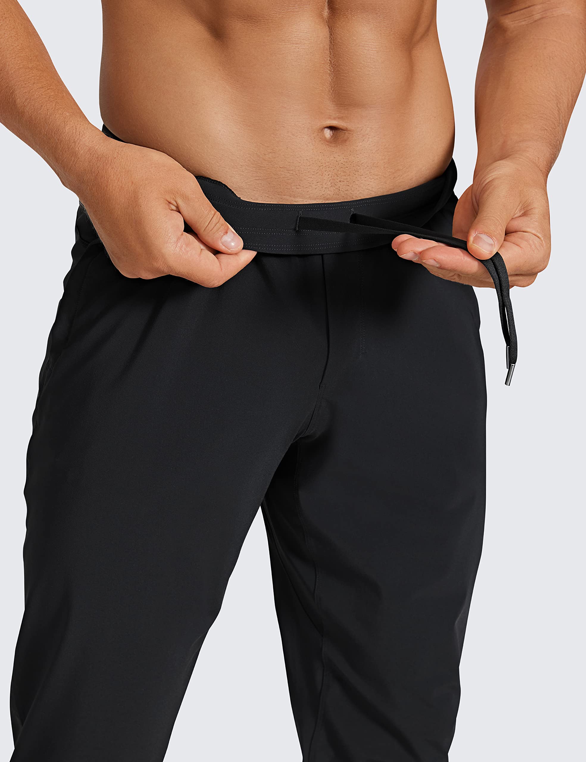 CRZ YOGA Pantaloni da Jogging Leggeri da Uomo - Pantaloni da Allenamento ad Asciugatura Rapida da 29" Pantaloni Sportivi da Palestra da Corsa con Tasche con Cerniera