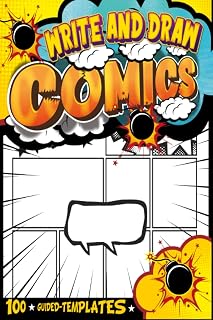 Comic Book Strips: Blank Graphic Novel | Activities Preschool With Creative Writing And Drawing Skills Practice | Cartoon Birthday Activity Sheets