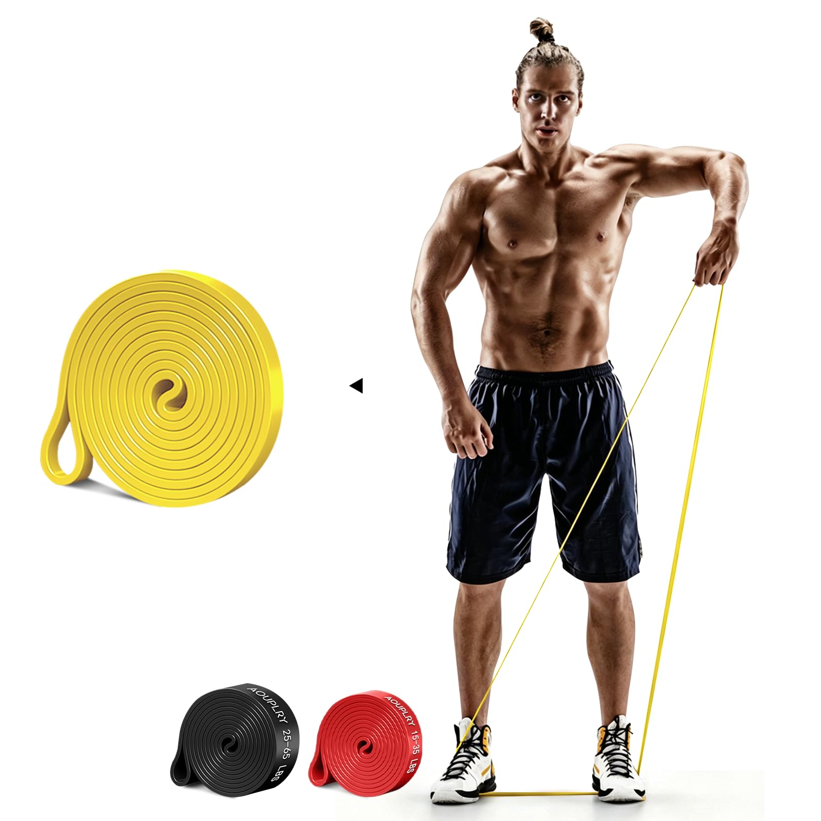 Resistance Band, Exercise Band for Strength Training, Muscle Toning, Yellow