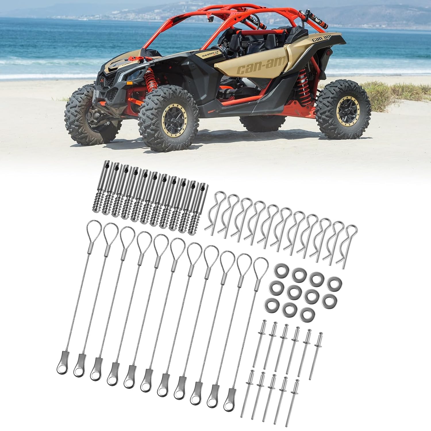 Quick Release Clutch Cover Pin Kit for 2017-2023 Can Am Maverick X3