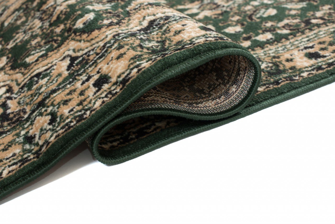 TAPISO Atlas Tappeto Salotto Moderno Pelo Corto Design Vintage Tradizionale Motivo Floreale Ornamenti Tonalità Verde Oeko-Tex Soggiorno Sala Camera Ufficio 140 X 200 Cm