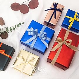 Ribbli Dusty Blue Satin Ribbon,Double Faced Satin 1/4 inch x Continuous 25 Yards,Use for Bows Bouquet,Gift Wrapping,Wedding Decoration,Floral Arrangement