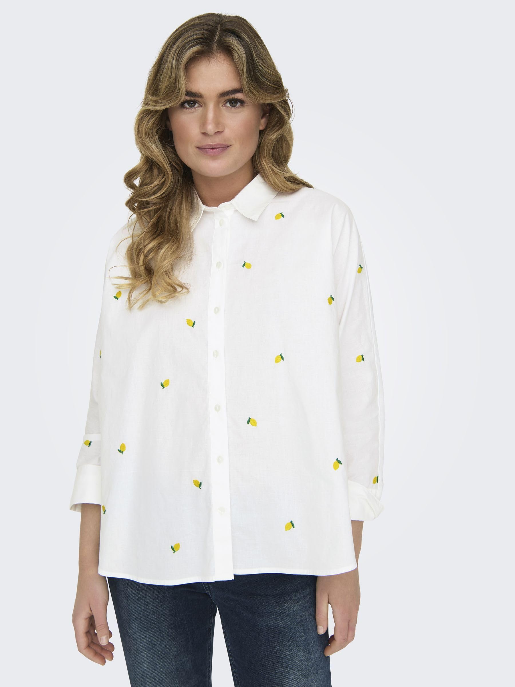 ONLY Chemisier New Lina Grace Bright White Lemon M