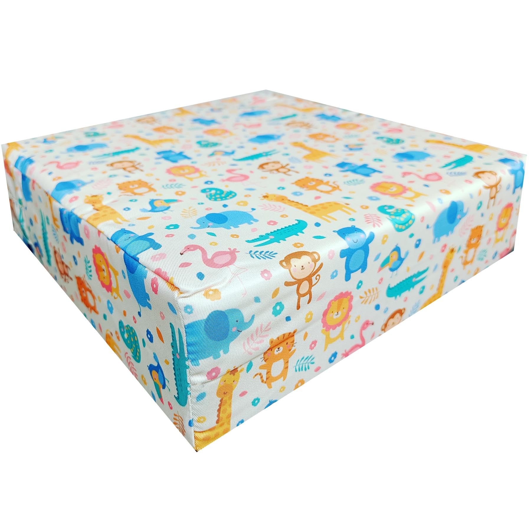 Toddler Booster Seat Cushion with Adjustable Straps and Washable Removable Cover Portable Dining Chair Pad for Kids and Baby - Travel-Friendly Seat Pads for Table Height Increasing [Savanna]