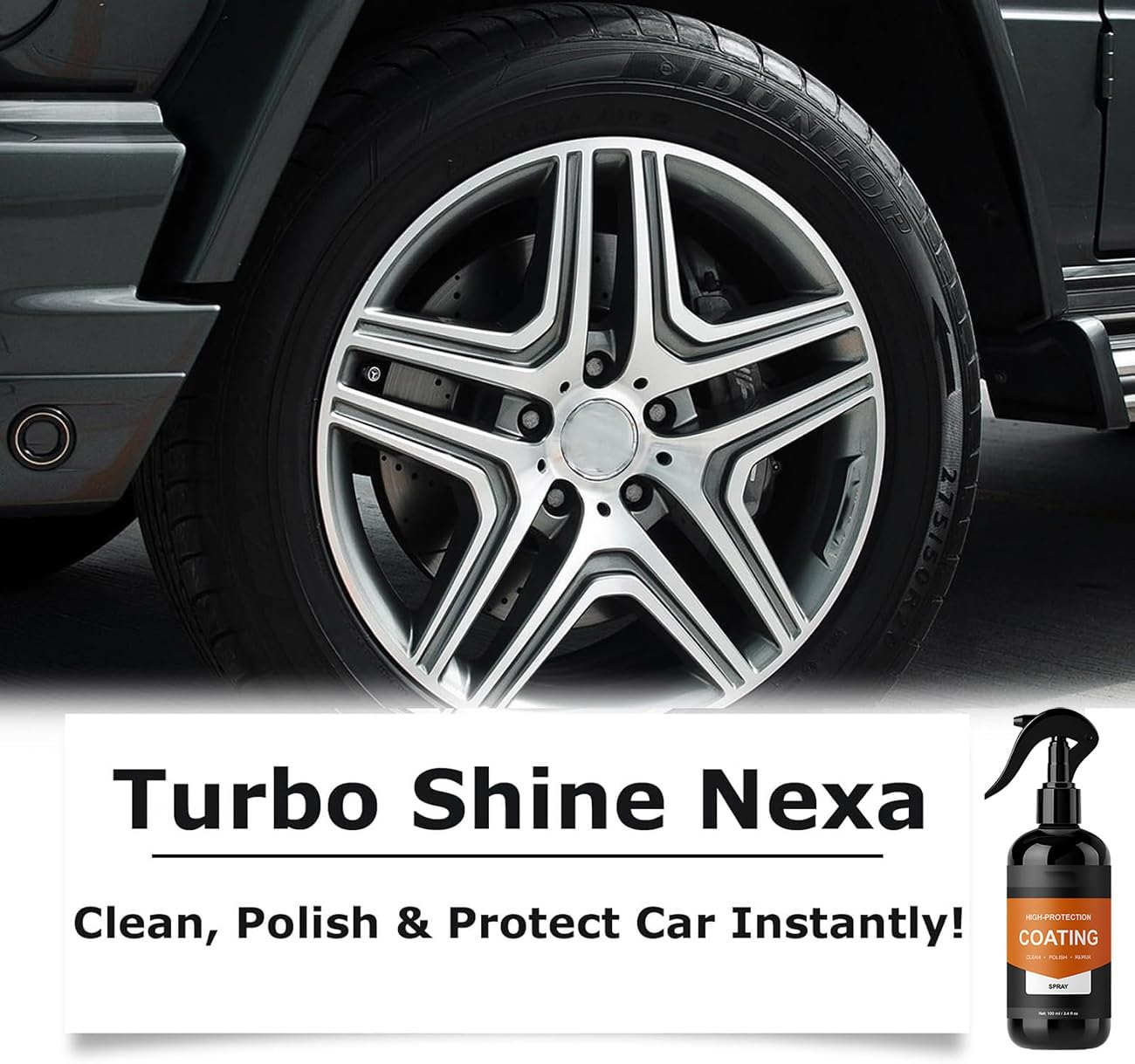 Turbo Shine Nexa,Nexa Turbo Shine,2025 Nowy Nexa Car Scratch Remover Spray do Pojazdów,Pasta Do Naprawy Rys Lakieru Samochodowego,Długotrwała Wysoka Ochrona Powłoki Do Wszystkich Powierzchni Pojazdów(