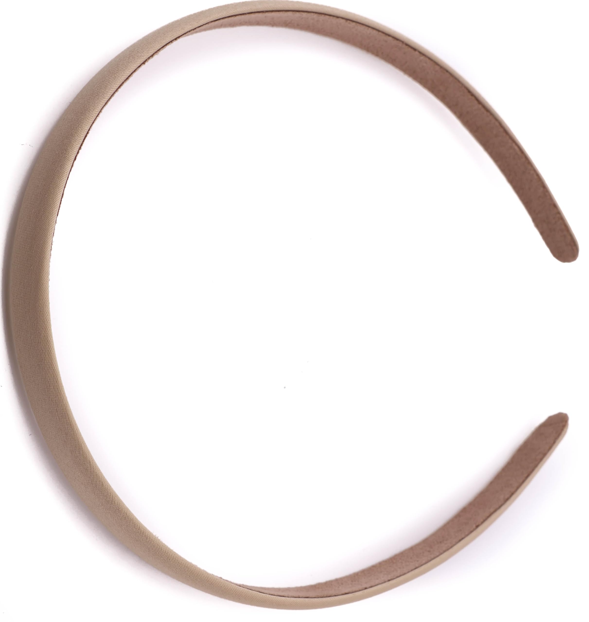 Mytoptrendz® Pair of 2 Slim 1.5cm Satin Headbands Teens Girls Womens Plain Satin Flat Thick Non Slip Alice Hairband Kids School Uniform & Bridesmaid- (Beige) - Image 4