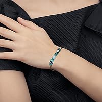 Vista 2 de Xuyuan Stone Bracelet - Handmade Beaded Bracelets for Women Wax String - Gemstone Bracelets Malachite Tiendaite Combination Bracelet for Dating