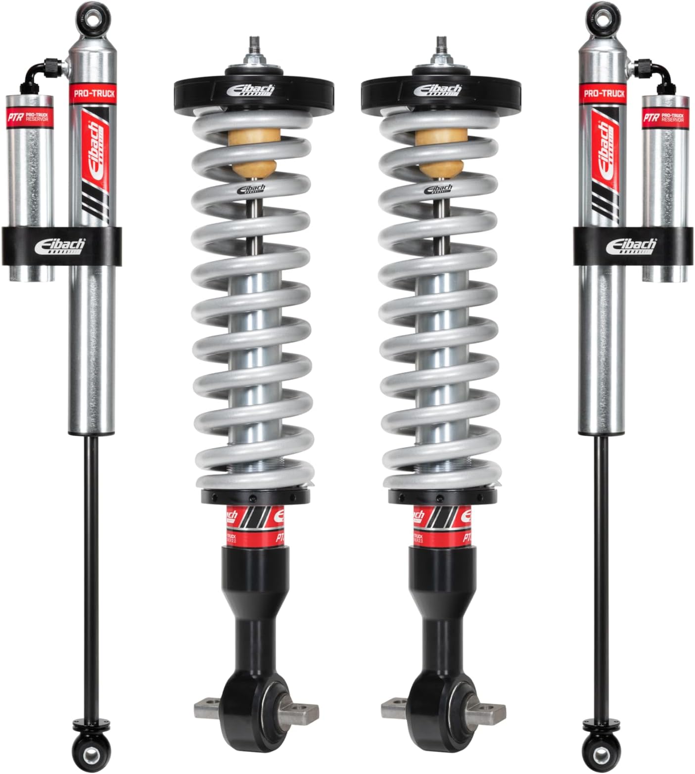 Suspension Lift Kit, PRO-TRUCK-LIFT STAGE 2R, 0.5 to 2.3 in Front Lift, 0 to 1.5 in Rear Lift, Reservoirs/Springs/Shocks, compatible with Ford Fullsize Truck 2015-25, Kit