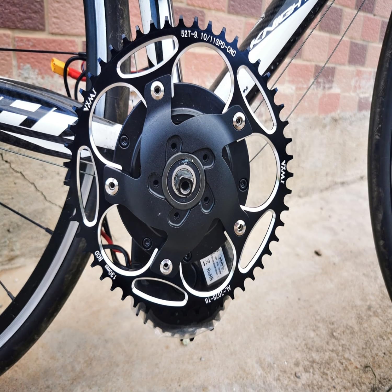 for Bafang BBSHD 130BCD Chainring Spider Chain Ring Adapter eBike Motor Kits 39T-50T/52T/54T/56T/60T Chain Wheel Sprocket Crank