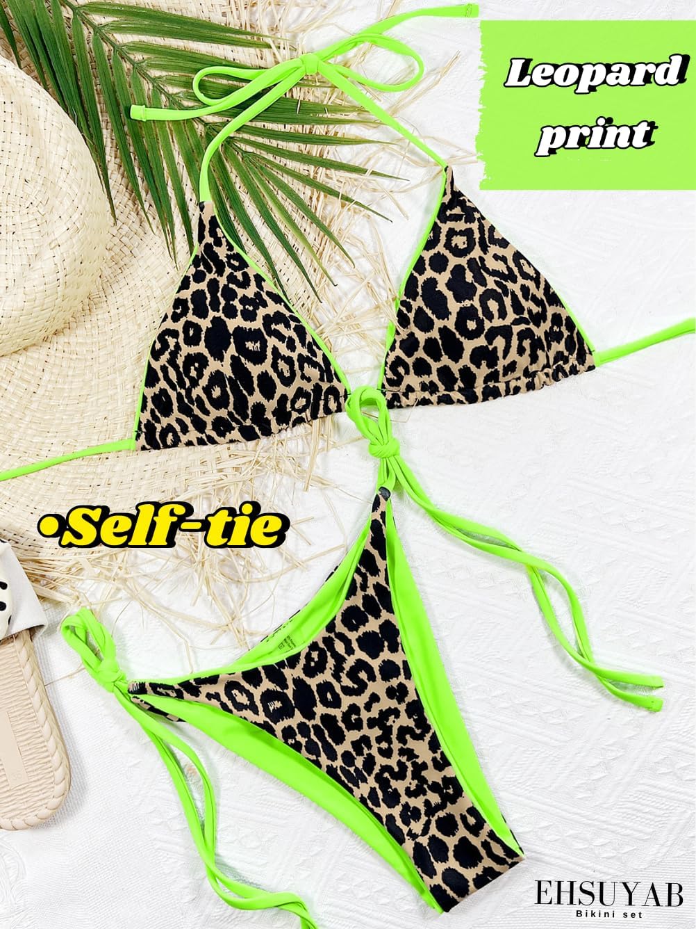 Pool Party Glitter Bikini, Neon Strap, Padded 2Pc Swimsuit Boudoir Shoot - Image 4