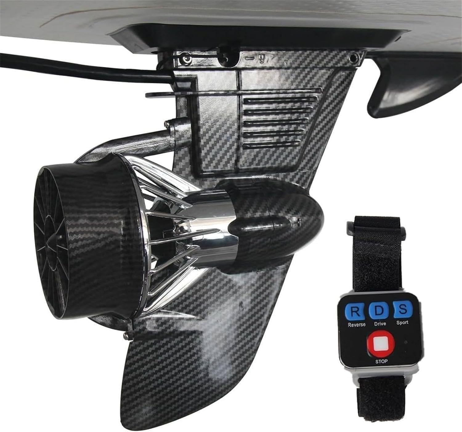 Motorized Fin Surfboard, 24V Thruster Electric Surfboard Fins Propeller Adjustable Speed (3-6 km/h), 288wh Equipped, Jet Powered Surfboard