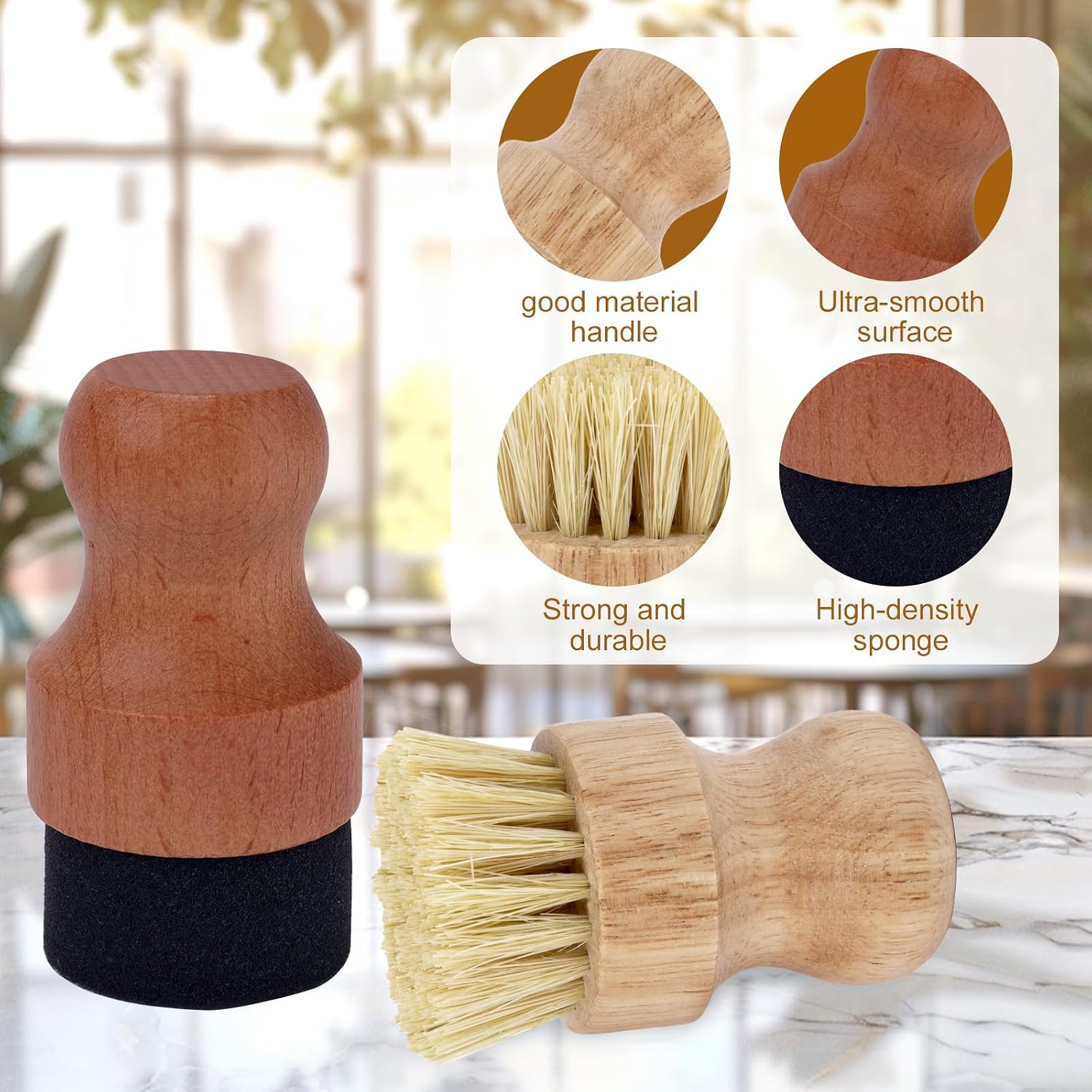Wood Cutting Board Oil Applicator & Brush, Butcher Block Food Grade Mineral Oil Wax Applicator Conditioner for Scrapers Bowls Spoons Cleaning and Washing (Wood Color, Brown)