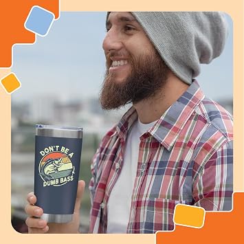 NewEleven Gifts For Him, Men - Fishing Gifts For Men, Dad, Cup Gift For Fisherman, Father - Dad Birthday Gift From Wife, Kids - 20 Oz Tumbler