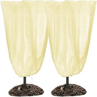 SKARUMMER Winter Plant Covers Freeze Protection 47.2 x 70.8 Inch Garden Frost Tree Blanket Shrub Covers with Drawstring & Zipper for Cold Weather Frost Protection Sun Protection (2 Pack)