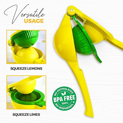 Miniatura 6 de The HomeFlow Co.'s - Exprimidor manual grande 2 en 1, exprimidor de frutas, exprimidor de mano de alta resistencia, fácil de usar y limpiar, extrae