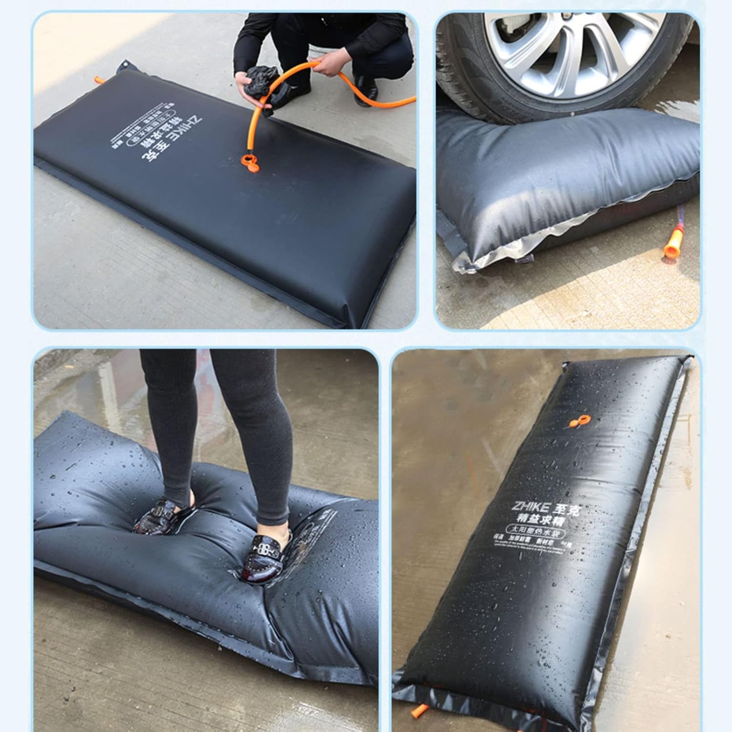 Large-Capacity Solar Heating Bag Outdoor Solar Shower Bag, Camping Traveling Hiking Shower Clean Portable Shower Bag, with Hose and Shower Head, Collapsible Water Bladder Tanks Water Container