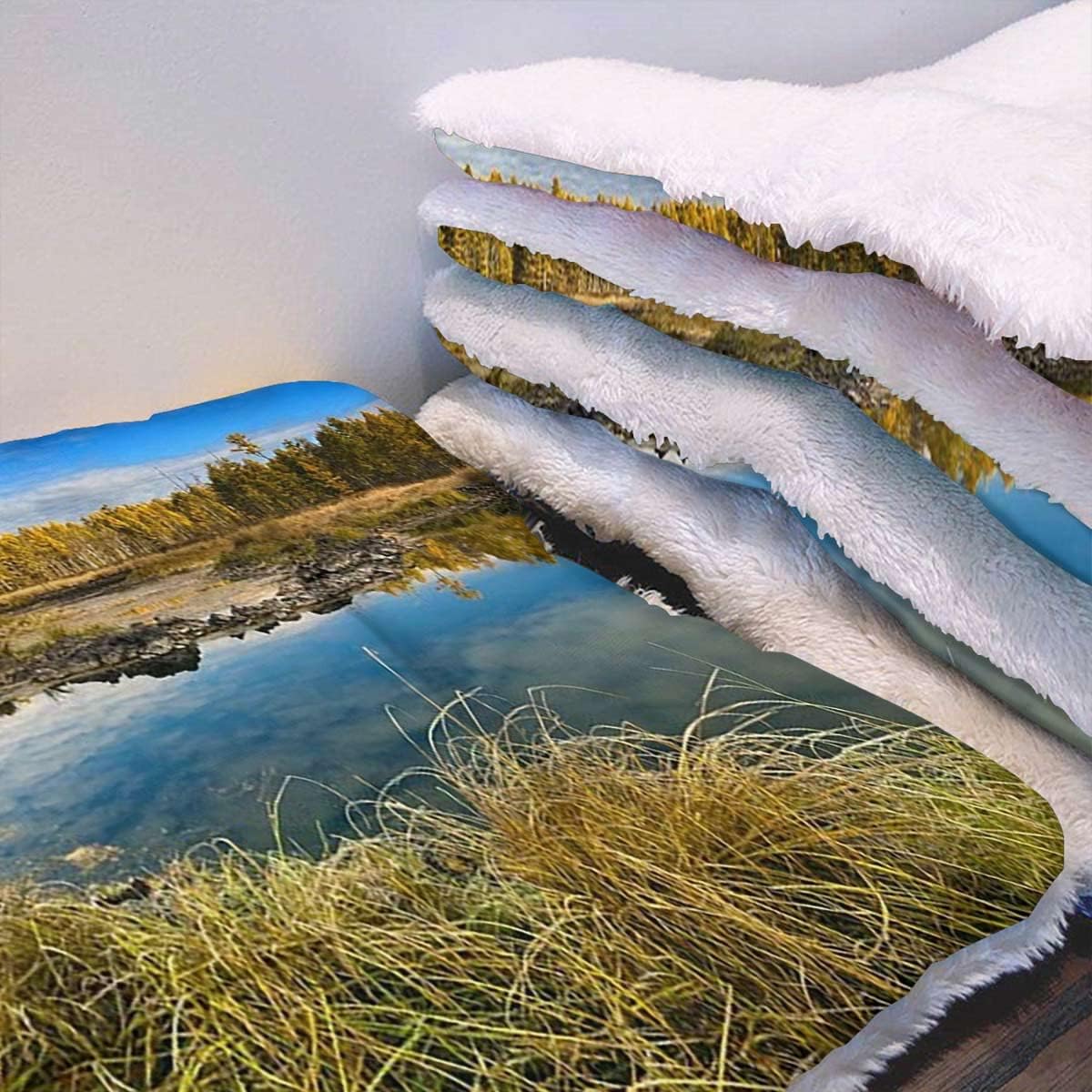 review Brown Pale Blue Thermal Pet Mat Bed Liner Desert Idyllic Oasis Dry Plants Large Dog Bed Pad Pets Sleeping Bed Soft Warm Fluffy Kennel Pad Landscape 19