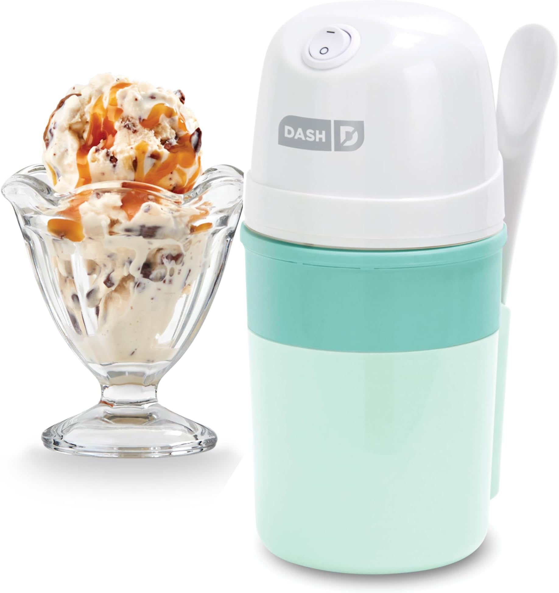 Dash My Pint Ice Cream Maker - Compact & Convenient Single-Serving Ice Cream Maker - Makes Gelato, Sorbet & Frozen Yogurt - 1.6 Cups, Aqua