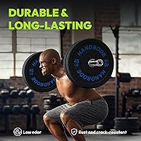 Vista 9 de 2-Inch Bumper Plates High Bounce, Olympic Weight Plate Set 45/100/160/190/260/300lb, Barbell Weight Plates Set for Home Gym, Colored Weights Rubber