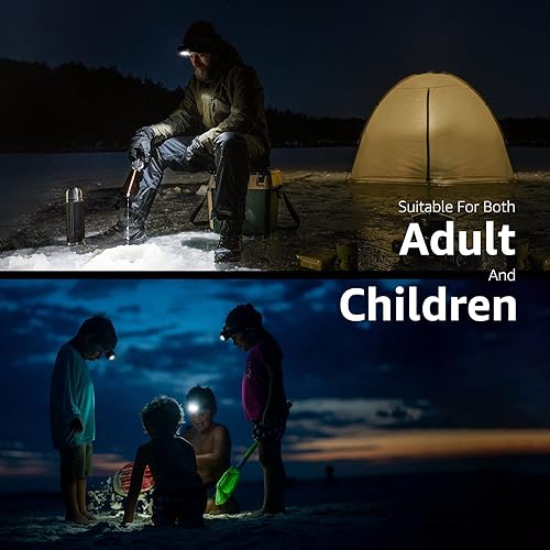 Miniatura 8 de Lepro Linterna frontal recargable, lámpara LED con 6 modos para acampar y senderismo, equipo esencial, IPX4 impermeable de alto lumen brillante