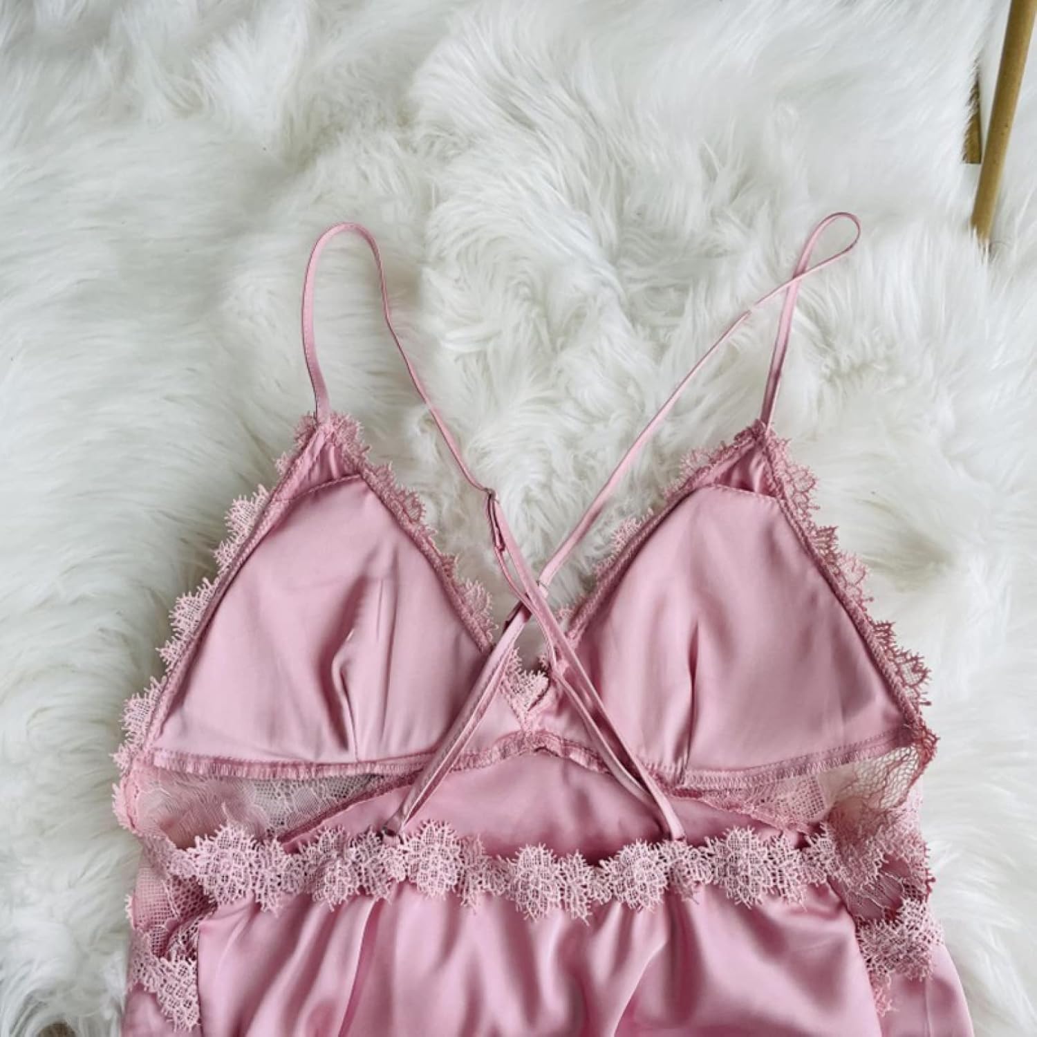 [lsjdln] ネグリジェ ワンピース セクシー ランジェリー レース シースルー キャミソール ハーフスリップ ドレス ルームウ